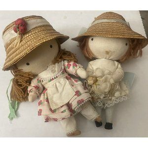 Lot of 2 Vintage Pocket Dolls